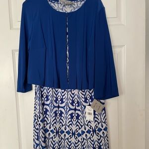 Blue and white dress